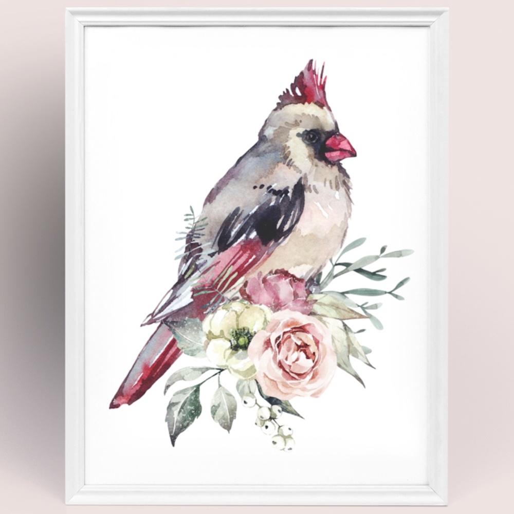 Cardinal Wall Art Print Poster Illustration Unframed - Picture 11 of 17